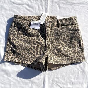 American Eagle Perfect Shortie Leopard Print Shorts Womens 4